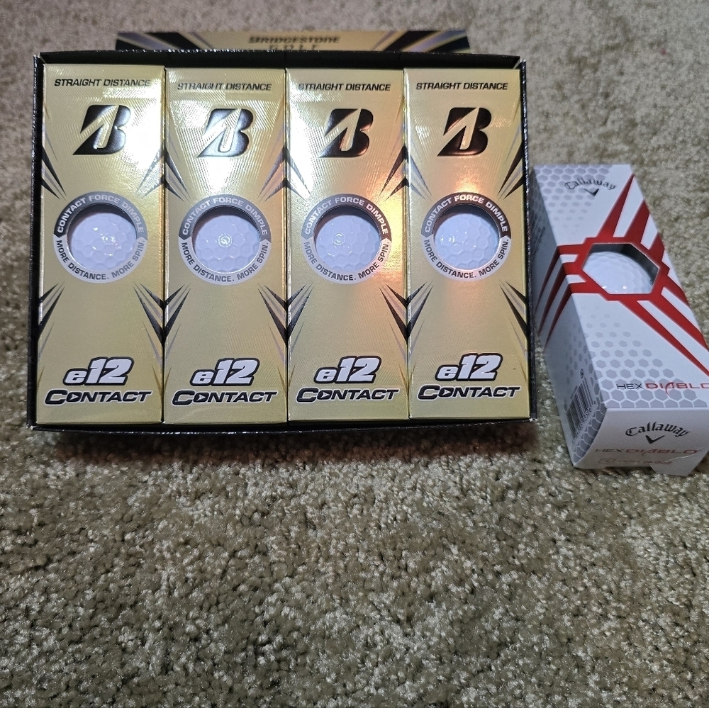 Bridgestone e12 Contact Golf balls (12) Callaway Hex Diablo (3)